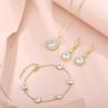 image:imageBirthstone Bracelet for Women 925 Sterling Silver Dainty Princess Cut Link Bracelet Jewelry for Mom Wife04 April  Zirconia  Yellow Gold Plated