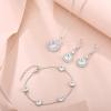 image:imageBirthstone Bracelet for Women 925 Sterling Silver Dainty Princess Cut Link Bracelet Jewelry for Mom Wife04 April  Zirconia