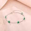image:imageBirthstone Bracelet for Women 925 Sterling Silver Dainty Princess Cut Link Bracelet Jewelry for Mom Wife05 May  Emerald