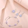 image:imageBirthstone Bracelet for Women 925 Sterling Silver Dainty Princess Cut Link Bracelet Jewelry for Mom Wife06 June  Alexandrite