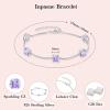 image:imageBirthstone Bracelet for Women 925 Sterling Silver Dainty Princess Cut Link Bracelet Jewelry for Mom Wife06 June  Alexandrite