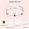 image:imageBirthstone Bracelet for Women 925 Sterling Silver Dainty Princess Cut Link Bracelet Jewelry for Mom Wife08 August  Peridot