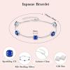 image:imageBirthstone Bracelet for Women 925 Sterling Silver Dainty Princess Cut Link Bracelet Jewelry for Mom Wife09 September  Sapphire