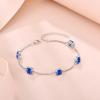 image:imageBirthstone Bracelet for Women 925 Sterling Silver Dainty Princess Cut Link Bracelet Jewelry for Mom Wife09 September  Sapphire