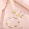 image:imageBirthstone Bracelet for Women 925 Sterling Silver Dainty Princess Cut Link Bracelet Jewelry for Mom Wife11 November  Citrine