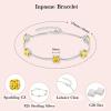 image:imageBirthstone Bracelet for Women 925 Sterling Silver Dainty Princess Cut Link Bracelet Jewelry for Mom Wife11 November  Citrine