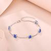 image:imageBirthstone Bracelet for Women 925 Sterling Silver Dainty Princess Cut Link Bracelet Jewelry for Mom Wife12 December  Tanzanite