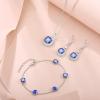 image:imageBirthstone Bracelet for Women 925 Sterling Silver Dainty Princess Cut Link Bracelet Jewelry for Mom Wife12 December  Tanzanite