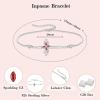 image:imageCross Bracelet for Women 925 Sterling Silver Infinity Butterfly Birthstone Link Bracelet Crucifix Religious Jewelry for Women01 January  Garnet