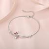 image:imageCross Bracelet for Women 925 Sterling Silver Infinity Butterfly Birthstone Link Bracelet Crucifix Religious Jewelry for Women01 January  Garnet