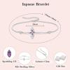 image:imageCross Bracelet for Women 925 Sterling Silver Infinity Butterfly Birthstone Link Bracelet Crucifix Religious Jewelry for Women02 February  Amethyst