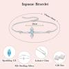 image:imageCross Bracelet for Women 925 Sterling Silver Infinity Butterfly Birthstone Link Bracelet Crucifix Religious Jewelry for Women03 March  Aquamarine