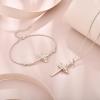 image:imageCross Bracelet for Women 925 Sterling Silver Infinity Butterfly Birthstone Link Bracelet Crucifix Religious Jewelry for Women04 April  Zirconia  Rose Gold Plated