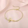 image:imageCross Bracelet for Women 925 Sterling Silver Infinity Butterfly Birthstone Link Bracelet Crucifix Religious Jewelry for Women04 April  Zirconia  Yellow Gold Plated