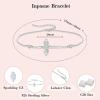 image:imageCross Bracelet for Women 925 Sterling Silver Infinity Butterfly Birthstone Link Bracelet Crucifix Religious Jewelry for Women04 April  Zirconia
