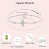 image:imageCross Bracelet for Women 925 Sterling Silver Infinity Butterfly Birthstone Link Bracelet Crucifix Religious Jewelry for Women08 August  Peridot