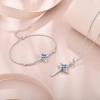 image:imageCross Bracelet for Women 925 Sterling Silver Infinity Butterfly Birthstone Link Bracelet Crucifix Religious Jewelry for Women09 September  Sapphire