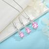 image:imageBirthstone Necklace for Women 925 Sterling Silver Oval Cut Cubic Zirconia Pendant Jewelry for Her10 October  Pink Tourmaline