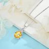 image:imageBirthstone Necklace for Women 925 Sterling Silver Oval Cut Cubic Zirconia Pendant Jewelry for Her11 November  Citrine