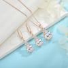 image:imageOval Dangle Drop Earrings for Women 925 Sterling Silver Leverback Earrings Birthstone Jewelry Gifts for Her04 April  Zirconia  Rose Gold Plated