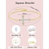 image:image18K Gold Plated Cross Necklace Earrings Bracelet 925 Sterling Silver Cubic Zirconia Jewelry Set Gemstone Crucifix Religious April Birthstone Jewelry for Women