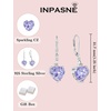 image:imageAlexandrite Jewelry Set Silver Tone Heart Shaped June Birthstone Necklace Earrings Bracelet for Women