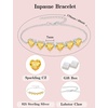 image:imageCitrine Jewelry Set Silver Tone Heart Shaped November Birthstone Necklace Earrings Bracelet for Women