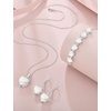 image:imageOpal Jewelry Set Silver Tone Heart Shaped October Birthstone Pendant Necklace Dangle Drop Earrings for Women