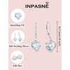 image:imageSimulated Diamond Jewelry Set Silver Tone Heart Shaped Birthstone Necklace Earrings Bracelet for Women