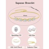 image:image18K Gold Plated Cubic Zirconia Jewelry Set for Women 925 Sterling Silver Oval Cut Necklace Earrings Bracelet April Birthstone Jewelry for Her