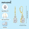 image:image18K Gold Plated Cubic Zirconia Jewelry Set for Women 925 Sterling Silver Oval Cut Necklace Earrings Bracelet April Birthstone Jewelry for Her