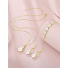 image:image18K Gold Plated Cubic Zirconia Jewelry Set for Women 925 Sterling Silver Oval Cut Necklace Earrings Bracelet April Birthstone Jewelry for Her