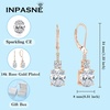 image:image18K Rose Gold Plated Cubic Zirconia Jewelry Set for Women 925 Sterling Silver Oval Cut Necklace Earrings Bracelet April Birthstone Jewelry for Her