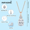 image:image18K Rose Gold Plated Cubic Zirconia Jewelry Set for Women 925 Sterling Silver Oval Cut Necklace Earrings Bracelet April Birthstone Jewelry for Her