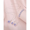 image:imageAlexandrite Jewelry Set for Women 925 Sterling Silver Oval Cut Necklace Earrings Bracelet June Birthstone Jewelry for Her
