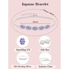 image:imageAlexandrite Jewelry Set for Women 925 Sterling Silver Oval Cut Necklace Earrings Bracelet June Birthstone Jewelry for Her