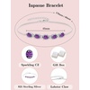 image:imageAmethyst Jewelry Set for Women 925 Sterling Silver Oval Cut Necklace Earrings Bracelet February Birthstone Jewelry for Her