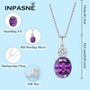 image:imageAmethyst Jewelry Set for Women 925 Sterling Silver Oval Cut Necklace Earrings Bracelet February Birthstone Jewelry for Her