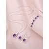 image:imageAmethyst Jewelry Set for Women 925 Sterling Silver Oval Cut Necklace Earrings Bracelet February Birthstone Jewelry for Her