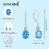 image:imageAquamarine Jewelry Set for Women 925 Sterling Silver Oval Cut Necklace Earrings Bracelet March Birthstone Jewelry for Her