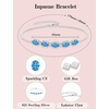 image:imageAquamarine Jewelry Set for Women 925 Sterling Silver Oval Cut Necklace Earrings Bracelet March Birthstone Jewelry for Her