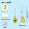 image:imageCitrine Jewelry Set for Women 925 Sterling Silver Oval Cut Necklace Earrings Bracelet November Birthstone Jewelry for Her