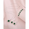 image:imageEmerald Jewelry Set for Women 925 Sterling Silver Oval Cut Necklace Earrings Bracelet May Birthstone Jewelry for Her