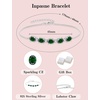 image:imageEmerald Jewelry Set for Women 925 Sterling Silver Oval Cut Necklace Earrings Bracelet May Birthstone Jewelry for Her