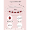 image:imageGarnet Jewelry Set for Women 925 Sterling Silver Oval Cut Necklace Earrings Bracelet January Birthstone Jewelry for Her