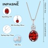 image:imageGarnet Jewelry Set for Women 925 Sterling Silver Oval Cut Necklace Earrings Bracelet January Birthstone Jewelry for Her