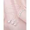 image:imageOpal Jewelry Set for Women 925 Sterling Silver Oval Cut Necklace Earrings Bracelet October Birthstone Jewelry for Her