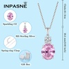 image:imagePink Tourmaline Jewelry Set for Women 925 Sterling Silver Oval Cut Necklace Earrings Bracelet October Birthstone Jewelry for Her