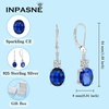 image:imageSapphire Jewelry Set for Women 925 Sterling Silver Oval Cut Necklace Earrings Bracelet September Birthstone Jewelry for Her