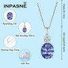image:imageTanzanite Jewelry Set for Women 925 Sterling Silver Oval Cut Necklace Earrings Bracelet December Birthstone Jewelry for Her